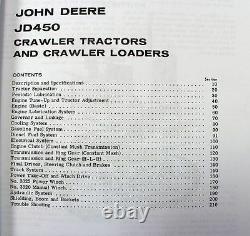 Service Manual Set For John Deere 450 Crawler Loader Tractor Operators Parts