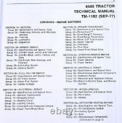 Service Manual Set John Deere 4440 Tractor Diesel Repair Parts Catalog Technical