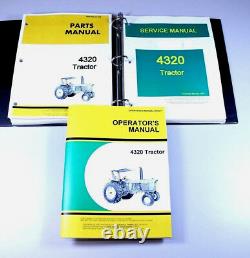 Service Operators Parts Manual Set John Deere 4320 Tractor Repair Book Overhaul