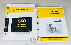 Service Parts Manual For John Deere 550 Crawler Bulldozer Repair Shop 550c Set