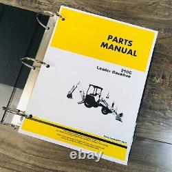 Service Parts Manual Set For John Deere 210C Backhoe Loader Tractor Catalog JD