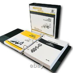 Service Parts Manual Set For John Deere 401-c Jd401c Backhoe Loader Repair Shop