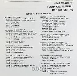 Service Parts Manual Set For John Deere 4440 Tractor Technical Repair Shop Book