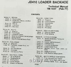 Service Parts Manual Set For John Deere Jd410 410 Tractor Loader Backhoe Shop