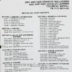 Service Parts Manual Set John Deere 350c 350d 355d Crawler Bulldozer Loader Shop