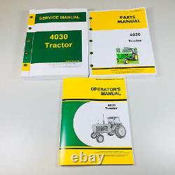 Service Parts Operators Manual For John Deere 4030 Tractor Technical Shop Repair