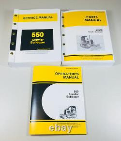 Service Parts Operators Manual John Deere 550 550c Crawler Bulldozer Shop Set Oh