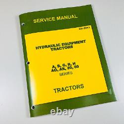 Service Parts Operators Manual John Deere B Bn Bw Bwh Bnh Styled Tractor 201+up
