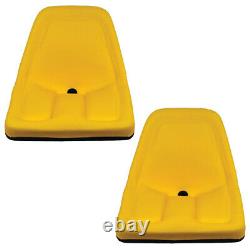 Set of 2 Yellow Seats Fits John Deere Fits JD Gator AIP TM333YL