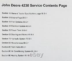 Technical Service Manual Parts Catalog For John Deere 4230 Tractor Shop Repair
