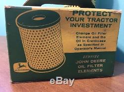 Vintage John Deere Tractor Oil Filters w Original Box 1961 Receipt & Sticker NOS
