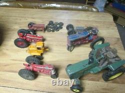 Vintage die cast toy Farm Tractor assortment, for parts repair or restoration